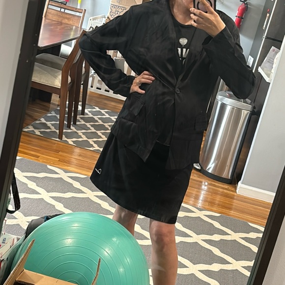 🎁NWT Melrose & Market Sheen boy fit Rayon Black Blazer size medium - Picture 6 of 11